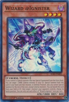 Yugioh! Wizard @Ignister - ALIN-EN001 - Super Rare - 1st Edition Near Mint, Engl-image