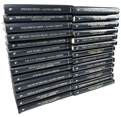 The Agatha Christie Mystery Collection Leatherette Books Bantam Vintage Lot 26-image