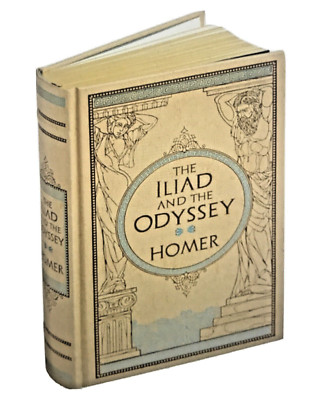 ❤️THE ILIAD & THE ODYSSEY by Homer Leather Bound Collectible Edition Book NEW-image
