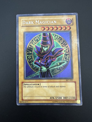 Dark Magician BPT-007 Secret Rare LP/ MP + Yugioh! TCG collectors tin edition-image