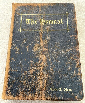 1925 Augustana Synod Church Hymnal Book Evangelical Lutheran Leather Bound-image