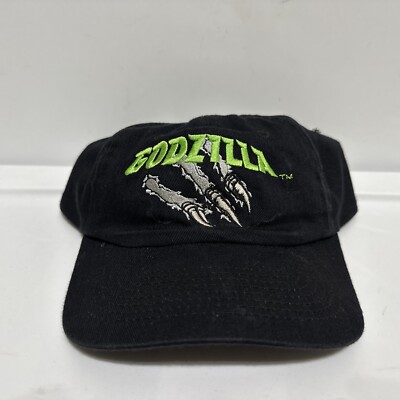 Vintage Godzilla 1998 Promotional Hat Claw Swipe OSFA Black Green KC SnapBack-image