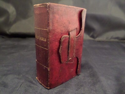 Vintage 1841 THE HOLY BIBLE CONTAINING THE OLD AND NEW TESTAMENTS LEATHER-BOUND-image