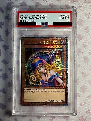 Yugioh PSA 8 Dark Magician Girl MP24-EN009 25TH Quarter Century Secret Rare QCR-image