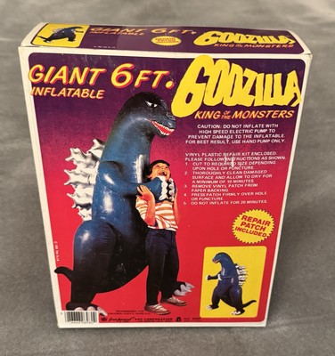 6 Ft. Inflatable Godzilla King of the Monsters Imperial 1985 Unused w/Patch Kit-image