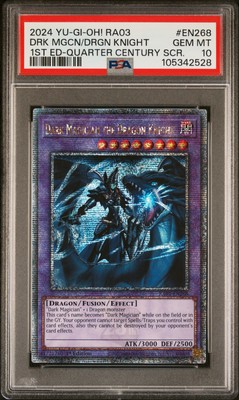 2024 YU-GI-OH! RA03 1ST EDITION-QC SR DARK MAGICIAN THE DRAGON KNIGHT PSA 10-image