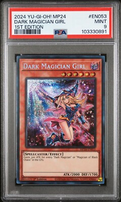Dark Magician Girl - PSA 9 - MP24-EN053 - Prismatic Secret Rare - Yugioh-image