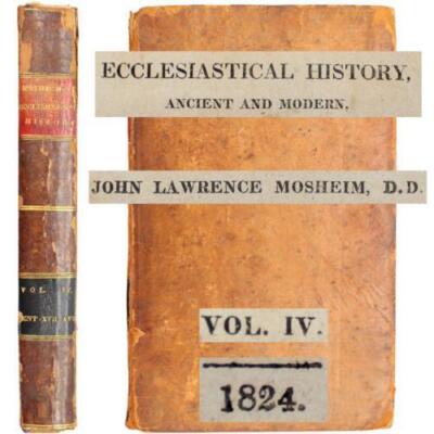 1824 LUTHERAN GERMAN CHURCH Ecclesiastical History Mosheim LEATHER Gibbons ROME -image