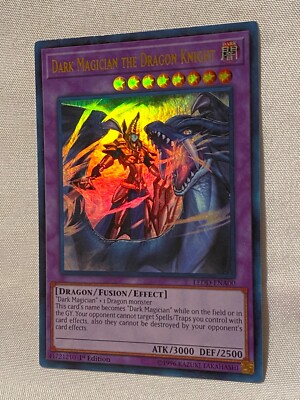 Yu-Gi-Oh Dark Magician The Dragon Knight 1st Edition Ultra Rare LEDD-ENA00-image