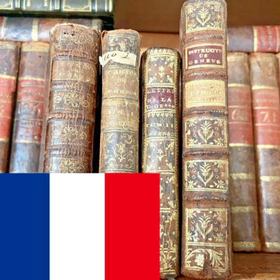 ANTIQUE BOOK IN FRENCH from 1700s -Historical Collectible Text from 18th Century-image