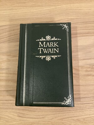 Mark Twain Anthology Leatherbound Amaranth Press 1984 Tom Sawyer Huck Finn RARE-image