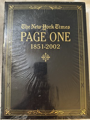 The New York Times: Page One 1851-2002 Easton Press Leather Bound - NEW SEALED!-image
