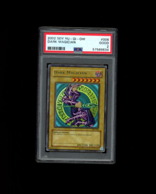 2002 Yu-Gi-Oh! SDY-006 DARK MAGICIAN HOLO! Original PSA 2 Graded, LOW POP 634-image