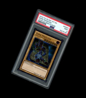 RARE 2013 YU-GI-OH! 1st Edition DARK MAGICIAN HOLO FOIL ULTIMATE RARE PSA 9 MINT-image
