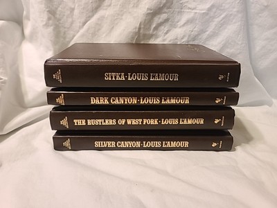 Louis L'Amour Collection Leatherette Lot of  4 Books Bantam Books 1980s-image