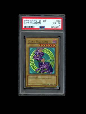 2002 SDY-006 YU-GI-OH DARK MAGICIAN HOLO!PSA 4 VG-EX GRADED! Iconic SPELLCASTER-image