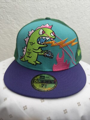 TKDK Kathy Tokidoki Godzilla Simone Legno Kaiju New Era Fitted Cap RARE 2009-image
