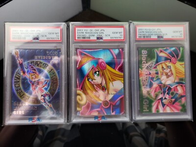 Psa 10 Yu-Gi-Oh! Dark Magician GIrl DDM Promo Full Set Of 3 Secret Rare-image