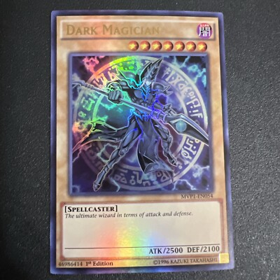 Vintage Yu-Gi-Oh Dark Magician MVP1-EN054 Holo Card 1st Edition 1996-image
