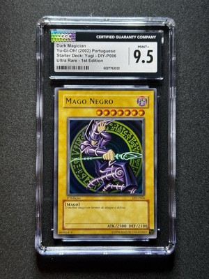 CGC 9.5 Yugioh Dark Magician #DIY-P006 Starter Deck Yugi Portuguese 1st Edition-image