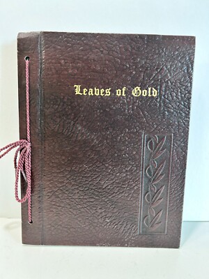 Leaves Of Gold Book Anthology of Prayers 1948 Clyde Lytle Leather-image