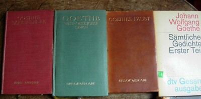 Goethe collection of 12 books Faust, Märchen, Briefe in German leather bound -image