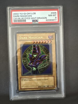 YU-GI-OH! 2002 Dark Magician LOB-005 Ultra Rare Original Unlimited PSA 8 NM-image