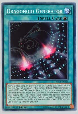 Yugioh Dragonoid Generator SP18-EN041 Common 1st Edition-image