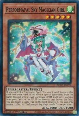 Yugioh! Performapal Sky Magician Girl - SUDA-EN099 - Super Rare - 1st Edition Ne-image
