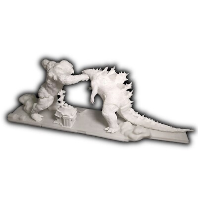 Diorama Godzilla Vs Kong 5.1 inch height  Models Kits Science fiction cinema DIY-image