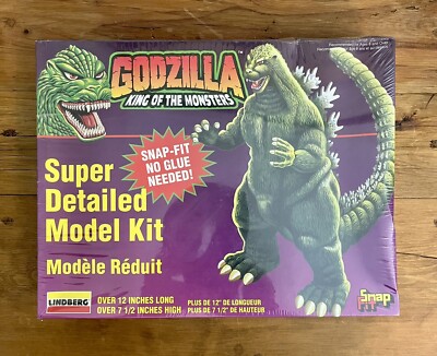 Lindberg Snap Fit #71344 Godzilla King of Monsters Model Kit 1995 Vintage-image