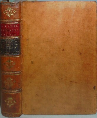 1787 -US CONSTITUTION/GEORGE WASHINGTON ELECTED- Annual Register Leather Book-image