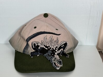 1998 Vintage Godzilla Movie Tan & Green Baseball Cap Hat --image