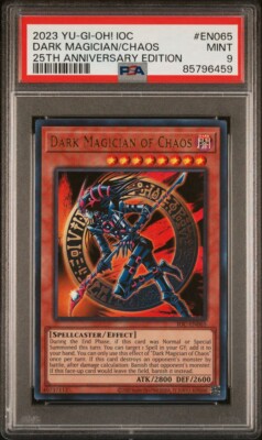 PSA 9 Dark Magician of Chaos Invasion of Chaos Ultra Rare IOC-EN065 - Yugioh-image