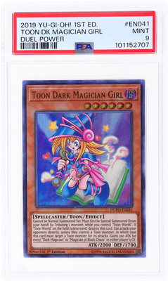 2019 Yu-Gi-Oh Duel Power Toon Dark Magician Girl 1st Edition #DUPOEN041 PSA 9-image