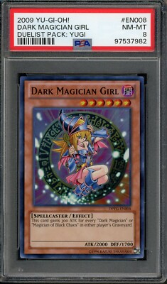 YuGiOh 2009 Duelist Pack Yugi Dark Magician Girl DYPG-EN008 Unlimited PSA 8-image
