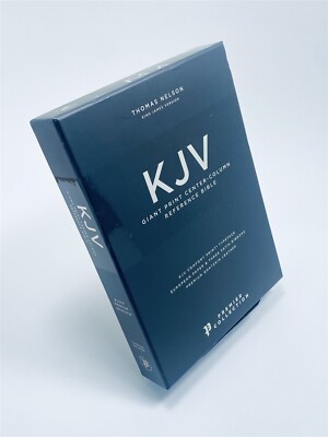 Giant Print Center-Column Reference Bible (Premier Collection, KJV) - Leather-image