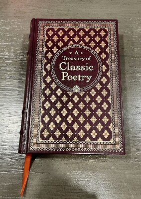 A Treasury of Classic Poetry - Leather Bound By Barnes & Noble, Hardcover - VG-image