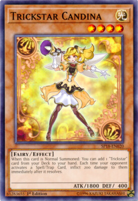 Yugioh! LP Trickstar Candina - SP18-EN020 - Common - 1st Edition Lightly Played,-image