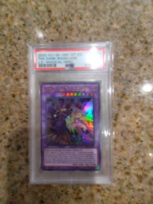 PSA 8. Yugioh. The Dark Magicians. LED6-EN001. 1st Edition. Ultra Rare NM-MINT-image