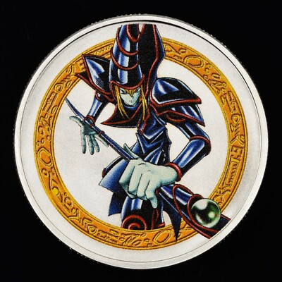2023 Niue Colorized $2 Yu-Gi-Oh! Dark Magician 1 Ounce .999 Silver Coin-image