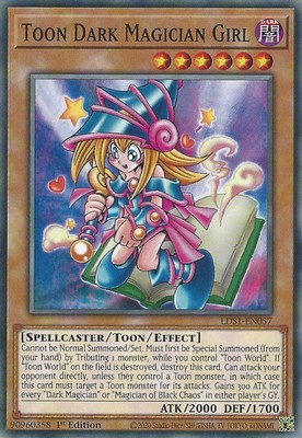 1 x Toon Dark Magician Girl - LDS1-EN057 - Common - 1st Edition Near Mint, Engli-image