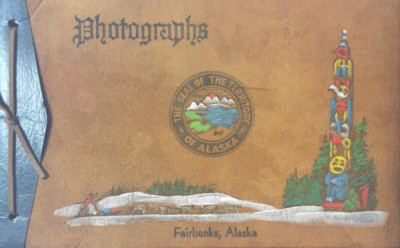 Leather Bound Photograph and Autograph Book Fairbanks Territory of Aslaka-image