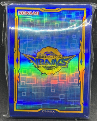 Yugioh OCG Sleeve : Link Vrains Box / blue logo 60 pcs Japanese Yu-Gi-Oh!-image