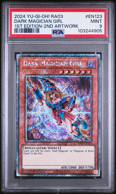 2024 YU-GI-OH! RA03-QUARTER CENTURY BONANZA #EN123 DARK MAGICIAN GIRL PSA 9-image