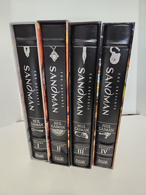 Absolute Sandman Collection Neil Gaiman Vol 1-4 Leather Bound Slip Cover 1 2 3 4-image