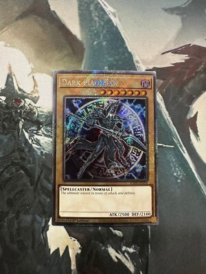 Yugioh Dark Magician (Movie Art) Platinum Secret Rare RA04 -image