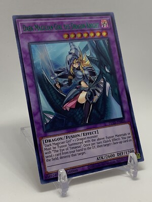 Yugioh Dark Magician Girl The Dragon Knight Ultra Rare DLCS-EN006 1st Edition NM-image
