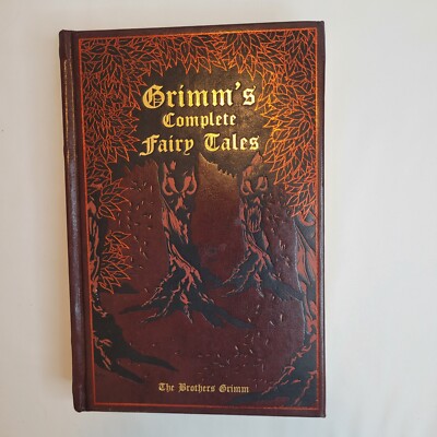 Grimm's Complete Fairy Tales Leather Bound Hardcover Collectible Book-image