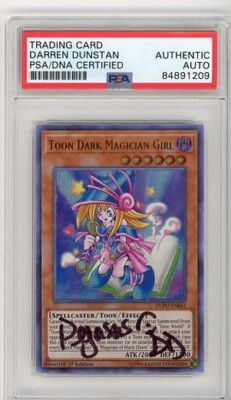 PSA Signed Darren Dunstan Toon Dark Magician Girl Ultra Rare DUPO-EN041 1st-image